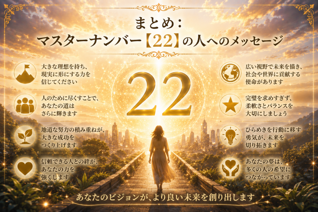 マスターナンバー【22】の人へのメッセージ