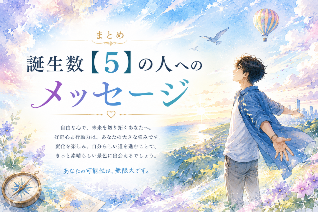 誕生数【5】の人へのメッセージ