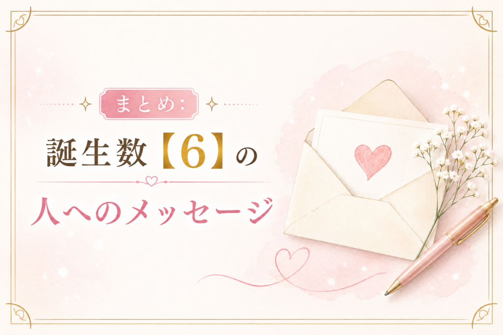 誕生数【6】の人へのメッセージ