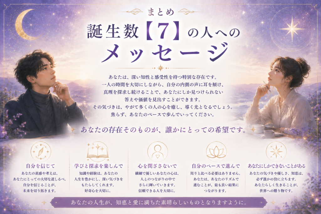 誕生数【7】の人へのメッセージ
