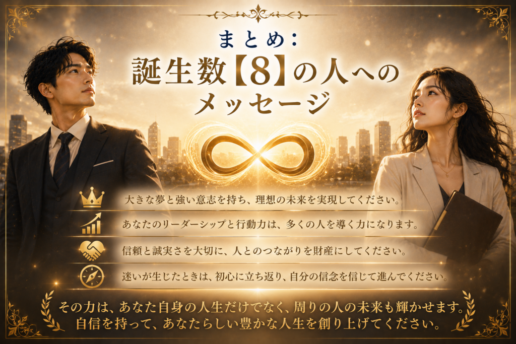 誕生数【8】の人へのメッセージ