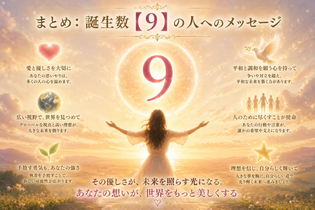 誕生数【9】の人へのメッセージ