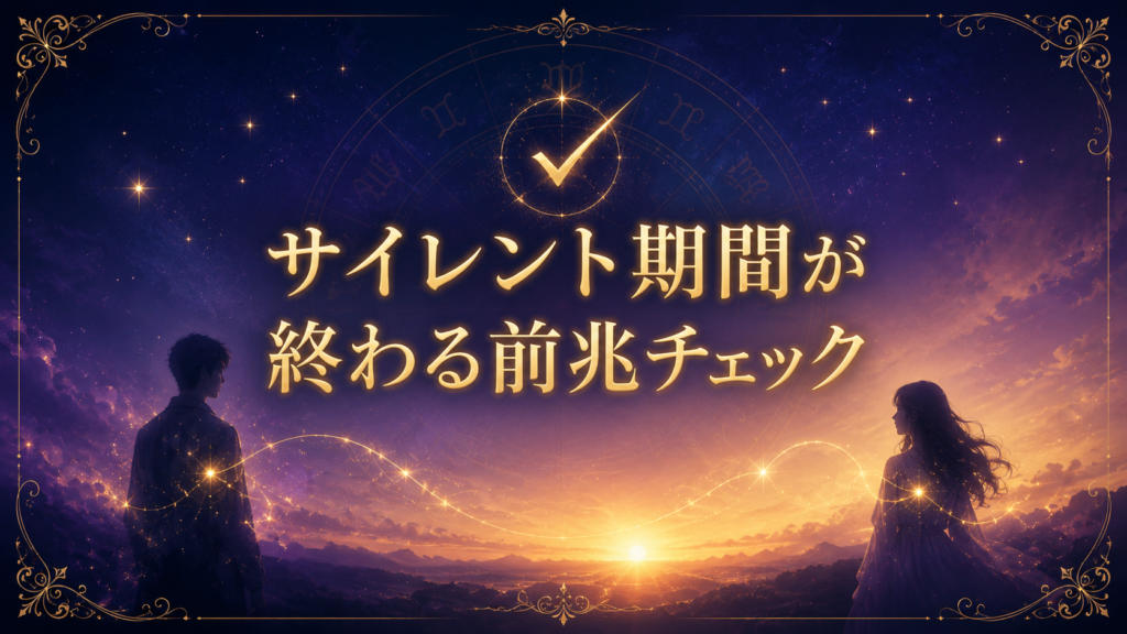 まず結論｜サイレント期間が終わる前兆チェック
