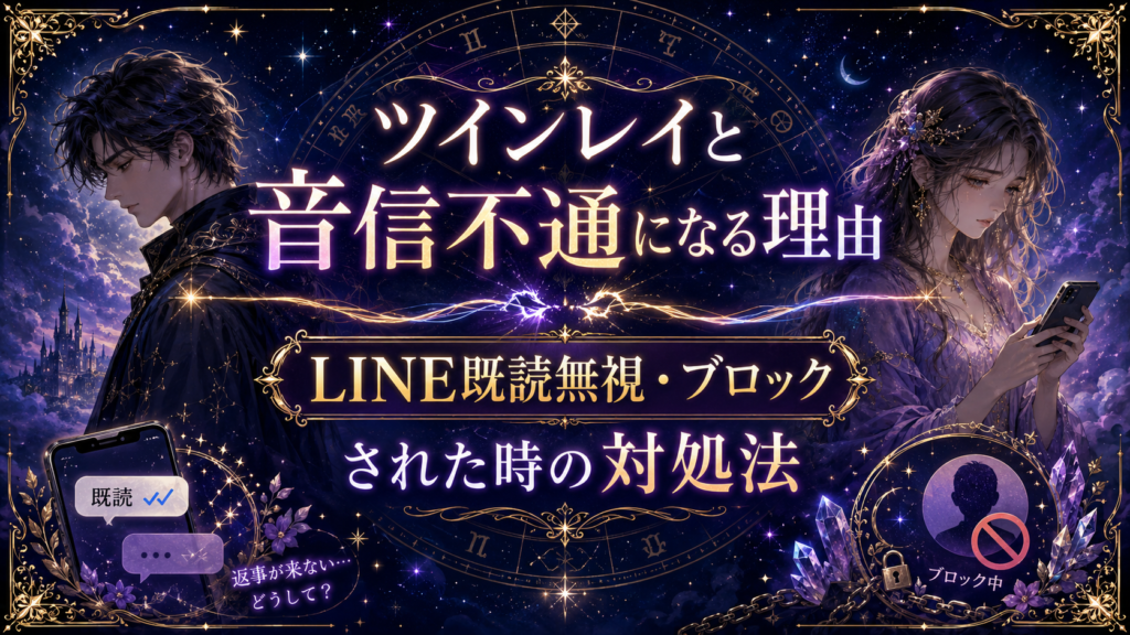 ツインレイと音信不通になる理由｜LINE既読無視・ブロックされた時の対処法