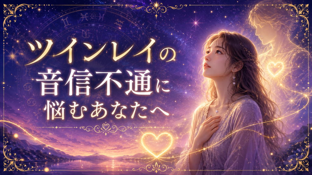 ツインレイの音信不通に悩むあなたへ