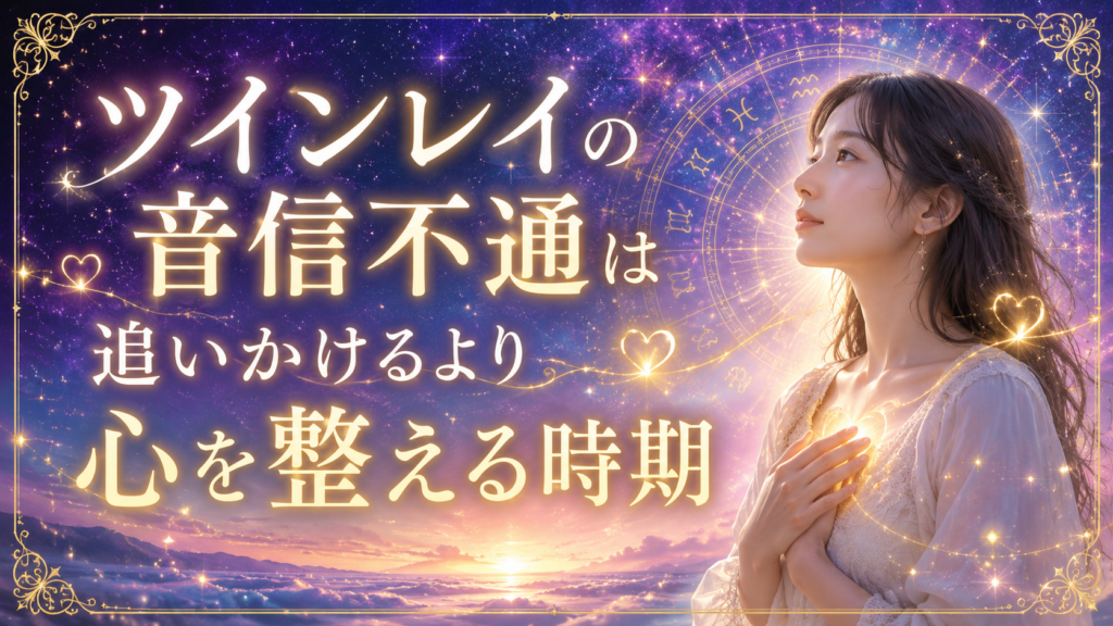 ツインレイの音信不通は追いかけるより心を整える時期