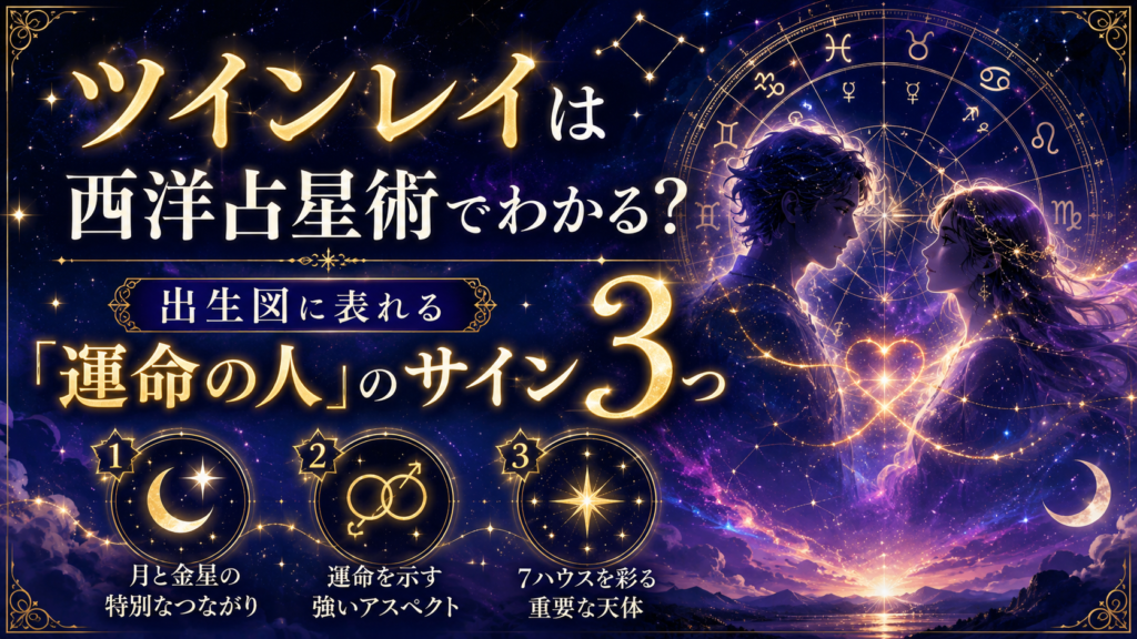 ツインレイは西洋占星術でわかる？出生図に表れる「運命の人」のサイン3つ