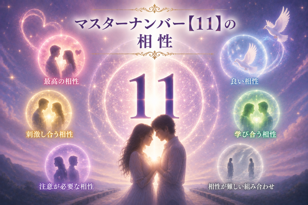 マスターナンバー【11】と良い相性、いまいちな相性
