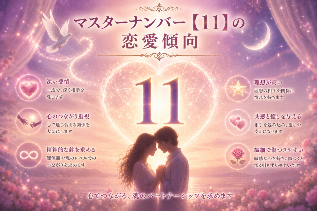 マスターナンバー【11】の恋愛傾向
