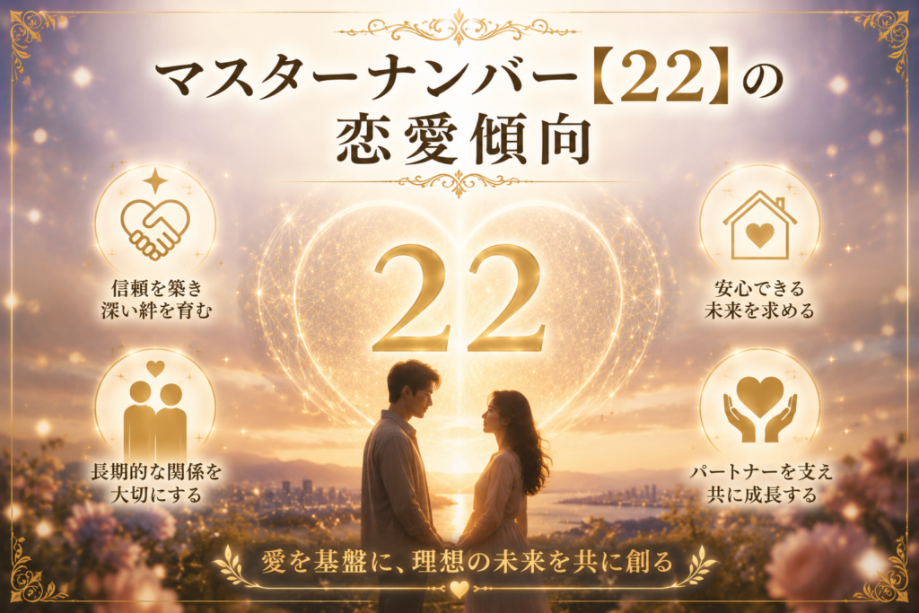 マスターナンバー【22】の恋愛傾向