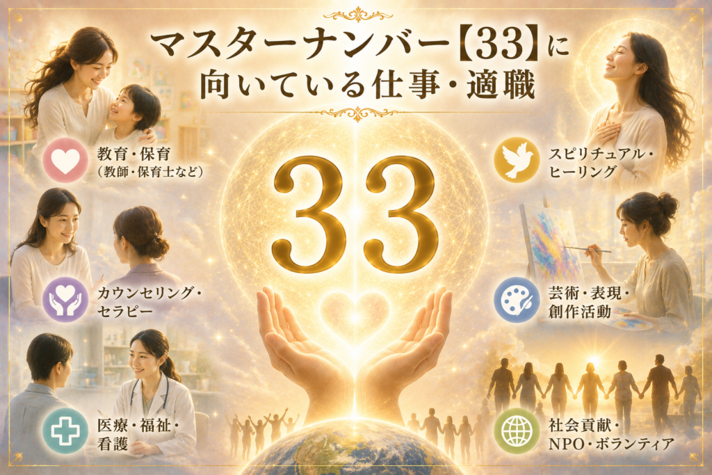 マスターナンバー【33】に向いている仕事・適職