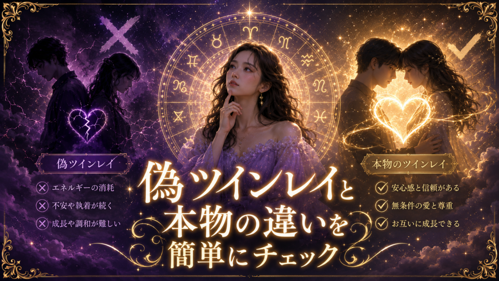 偽ツインレイと本物の違いを簡単にチェック