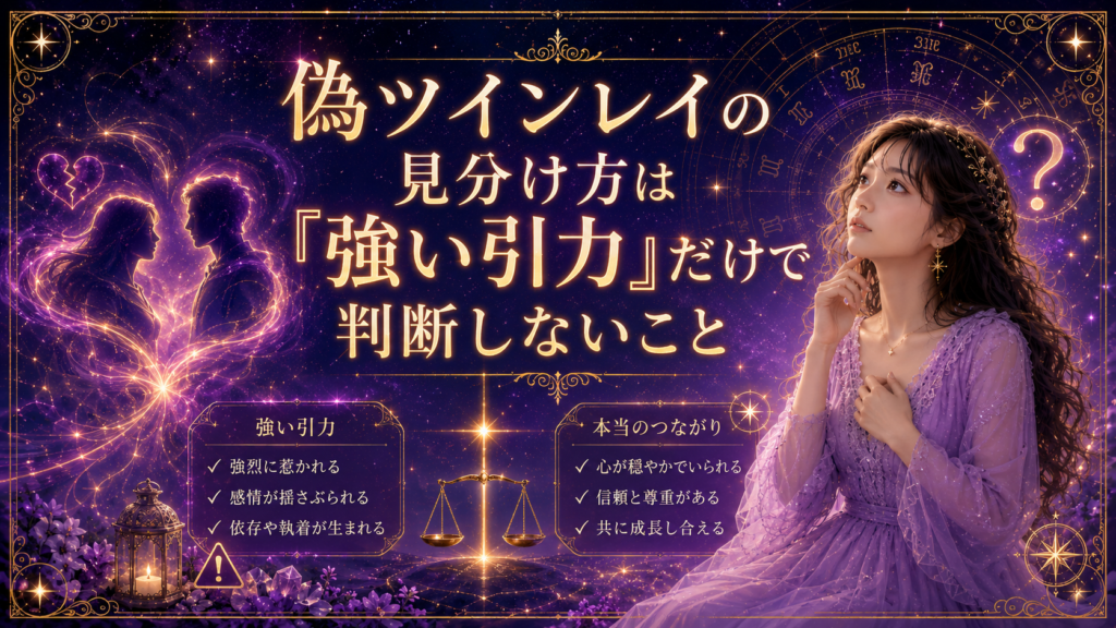 偽ツインレイの見分け方は「強い引力」だけで判断しないこと