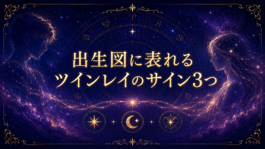 出生図に表れるツインレイのサイン3つ
