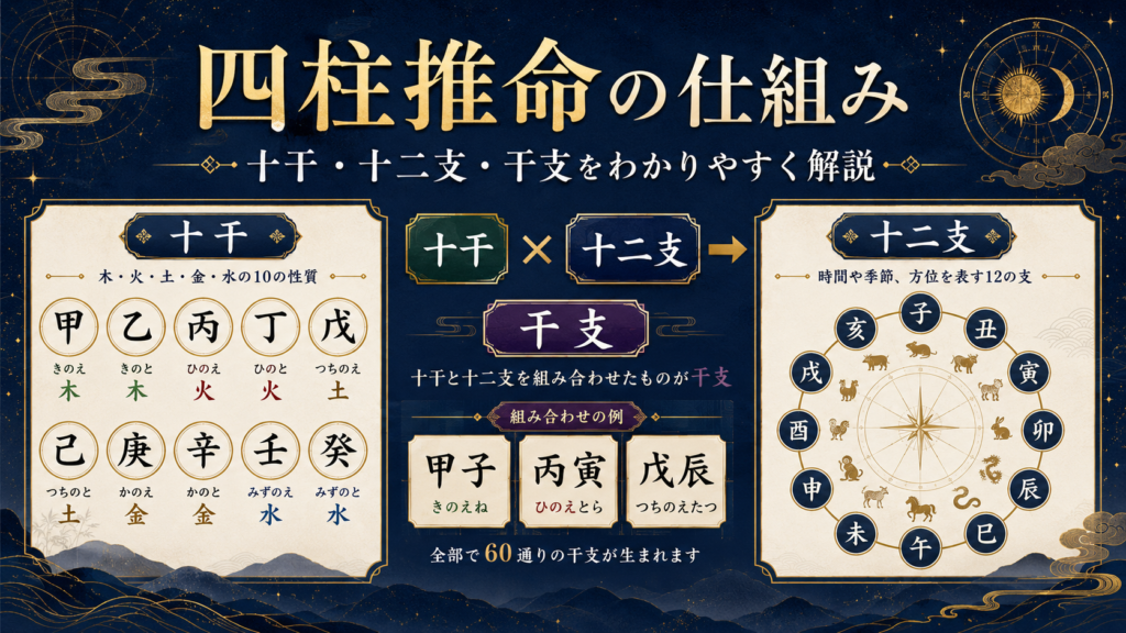 四柱推命の仕組み｜十干・十二支・干支をわかりやすく解説