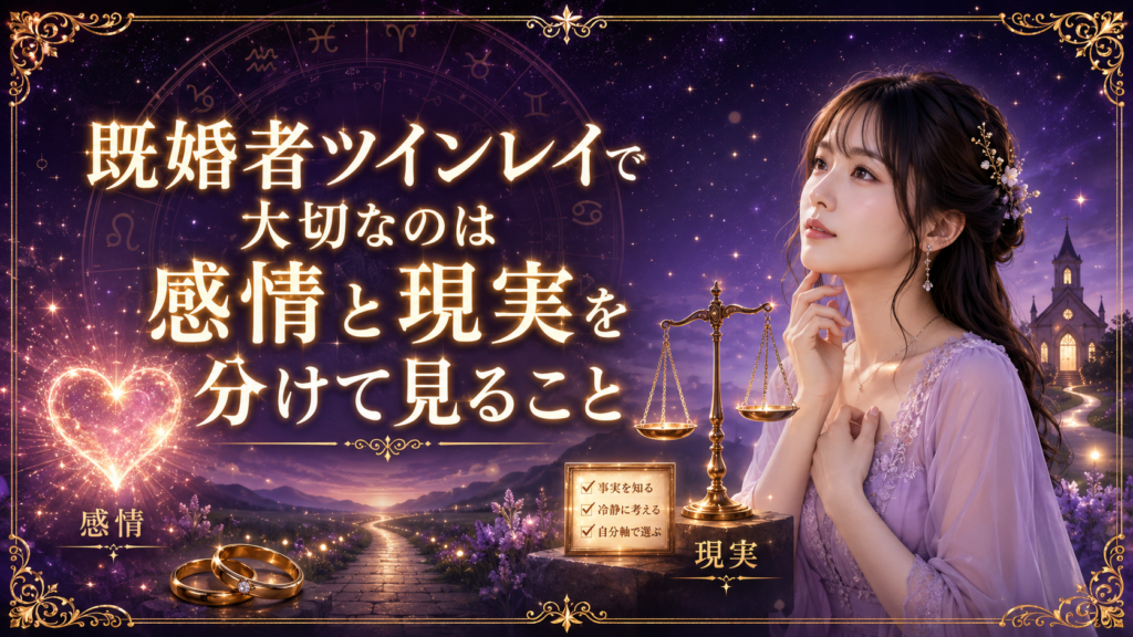 結論｜既婚者ツインレイで大切なのは感情と現実を分けて見ること