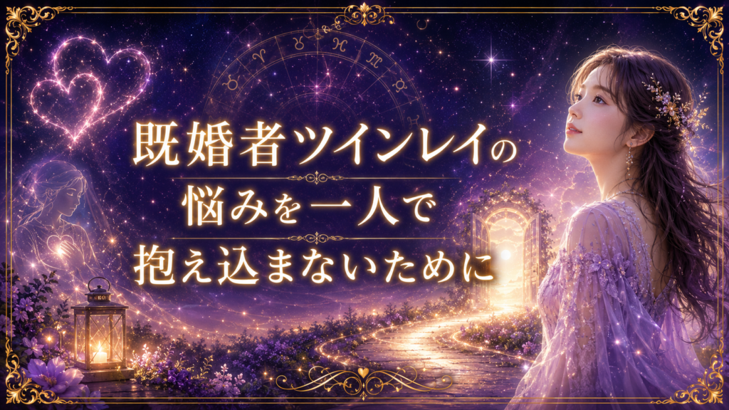 既婚者ツインレイの悩みを一人で抱え込まないために