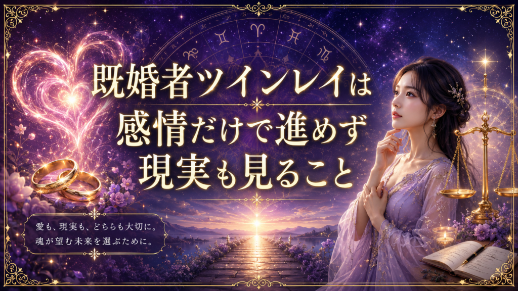 既婚者ツインレイは感情だけで進めず現実も見ること