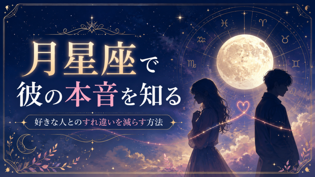 月星座で彼の本音を知る｜好きな人とのすれ違いを減らす方法