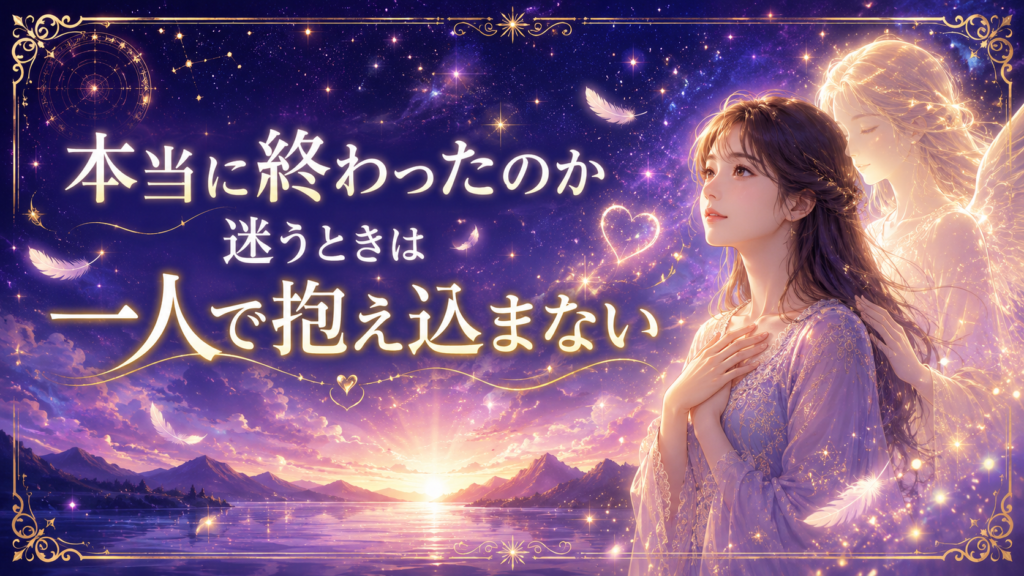 本当に終わったのか迷うときは一人で抱え込まない