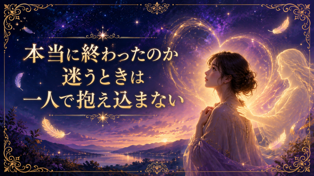 本当に終わったのか迷うときは一人で抱え込まない