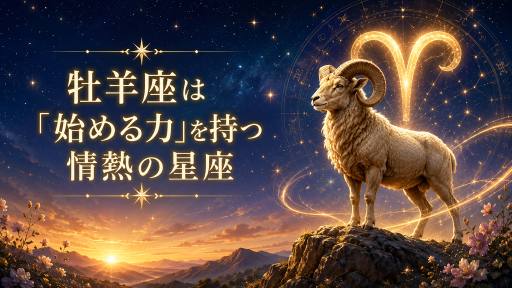 牡羊座は「始める力」を持つ情熱の星座