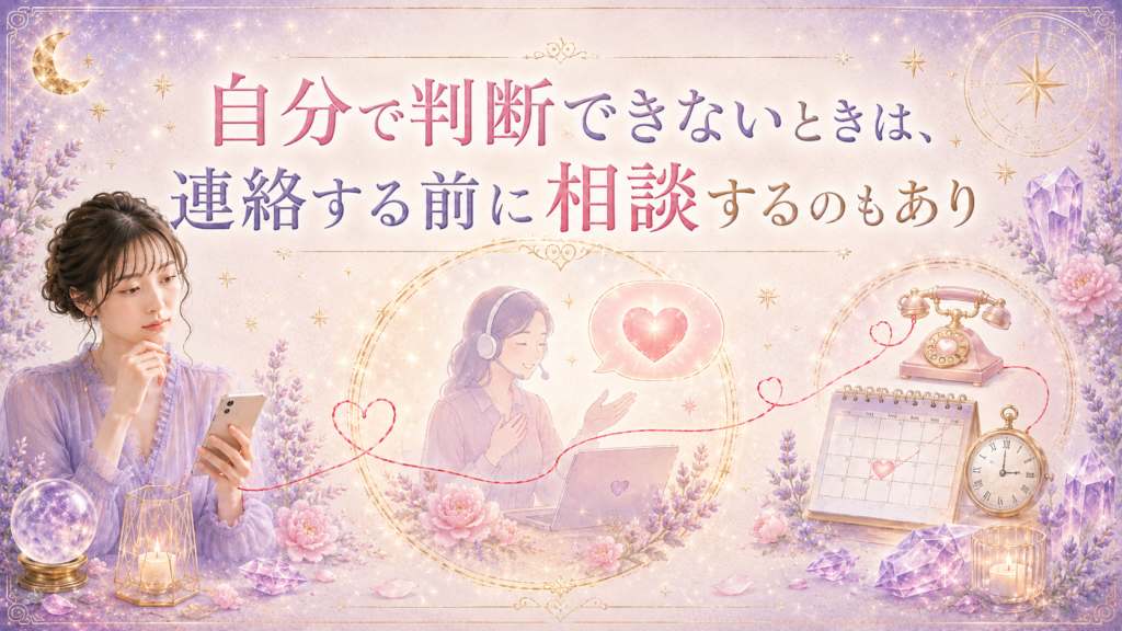 自分で判断できないときは、連絡する前に相談するのもあり