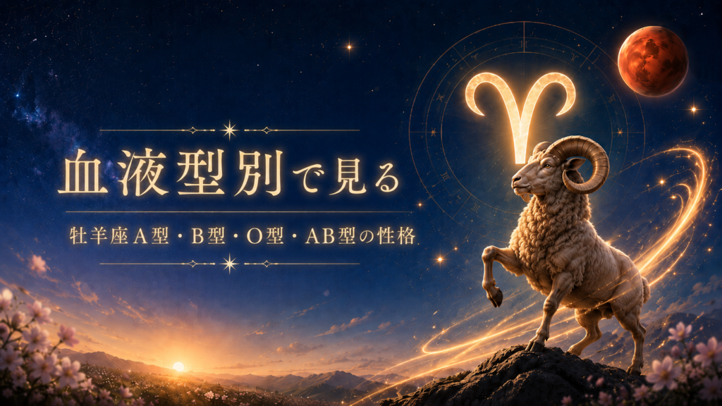 血液型別｜牡羊座A型・B型・O型・AB型の性格