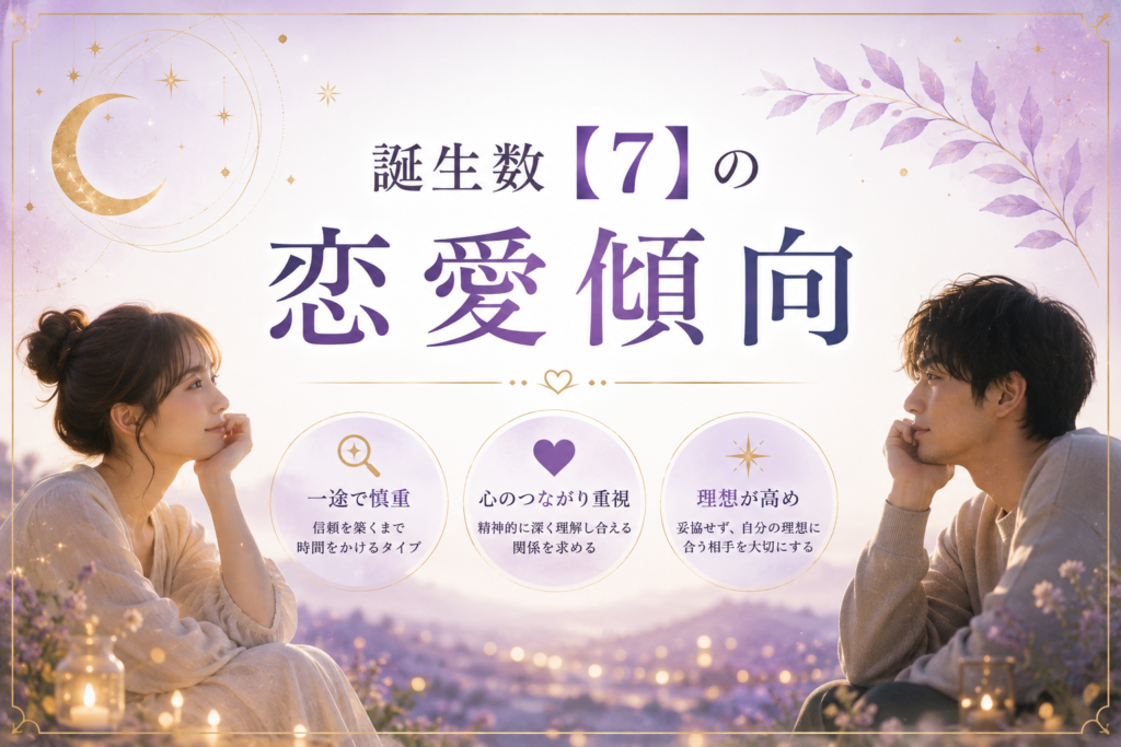 誕生数【7】の恋愛傾向