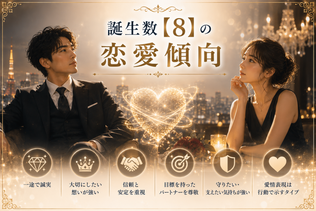 誕生数【8】の恋愛傾向
