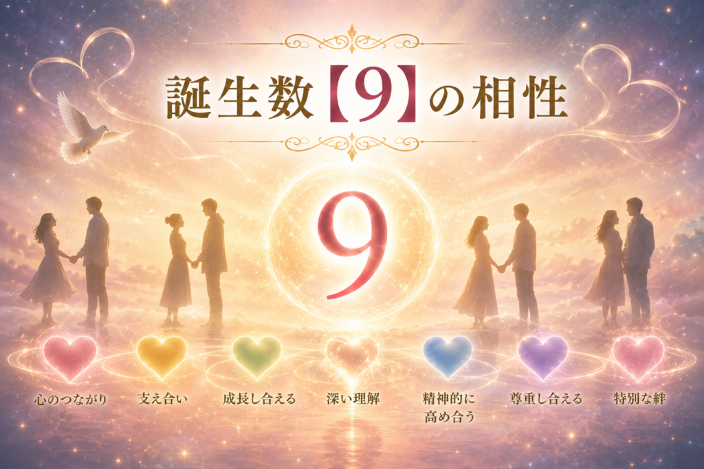 誕生数【9】と良い相性、いまいちな相性