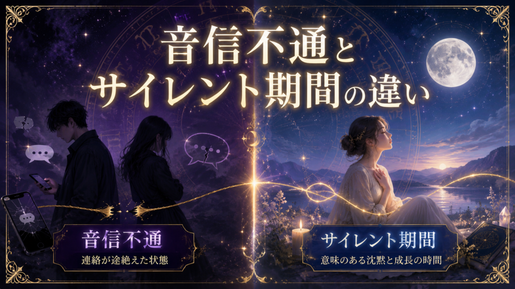 音信不通とサイレント期間の違い｜今の状況を整理しよう