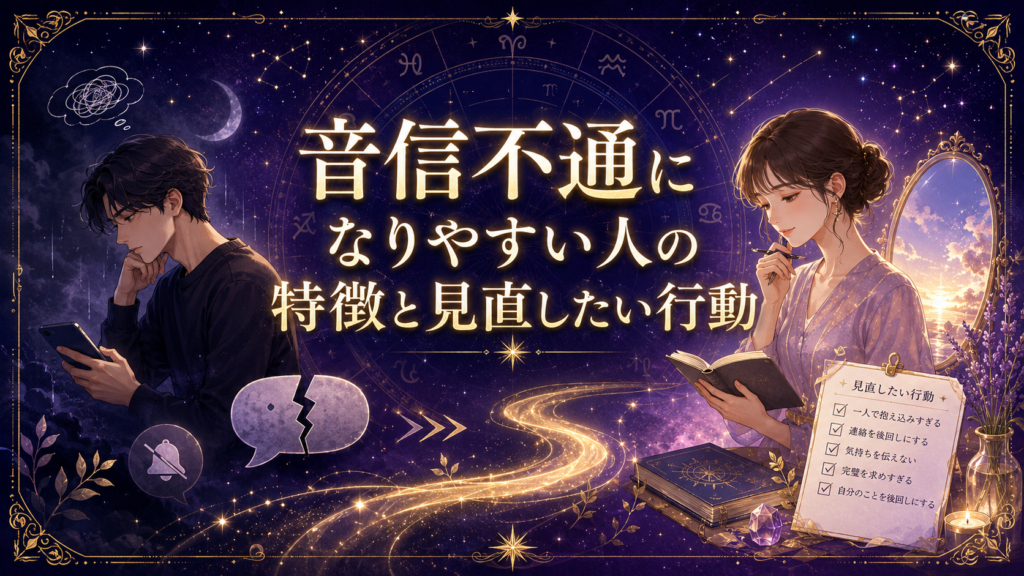 音信不通になりやすい人の特徴と見直したい行動