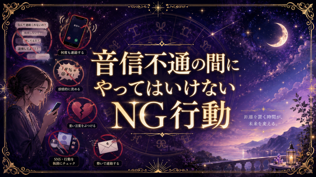 音信不通の間にやってはいけないNG行動